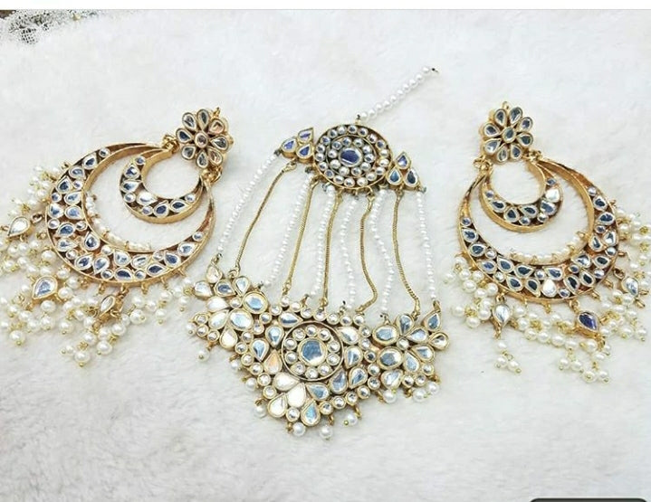 Simple Chand Bali Earrings with Jhoomer