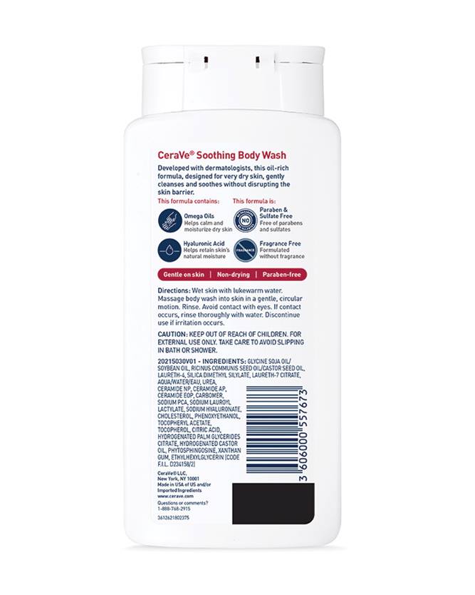 CeraVe Soothing Body Wash for Very Dry Skin – 296ml