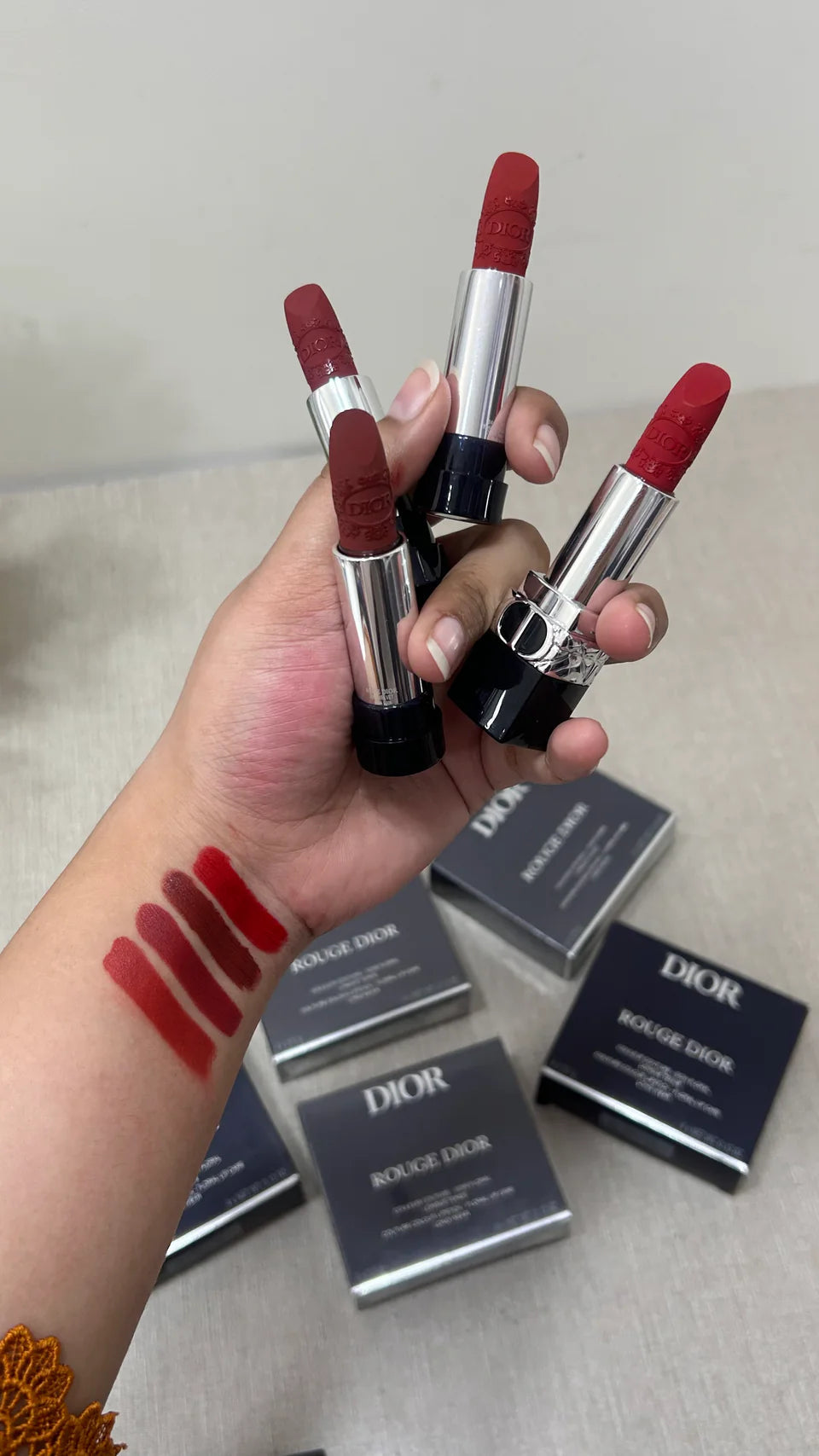 DIOR (ROUGH) CONTURE COLOR LIPSTICK (X4) LIMITED AUDITION