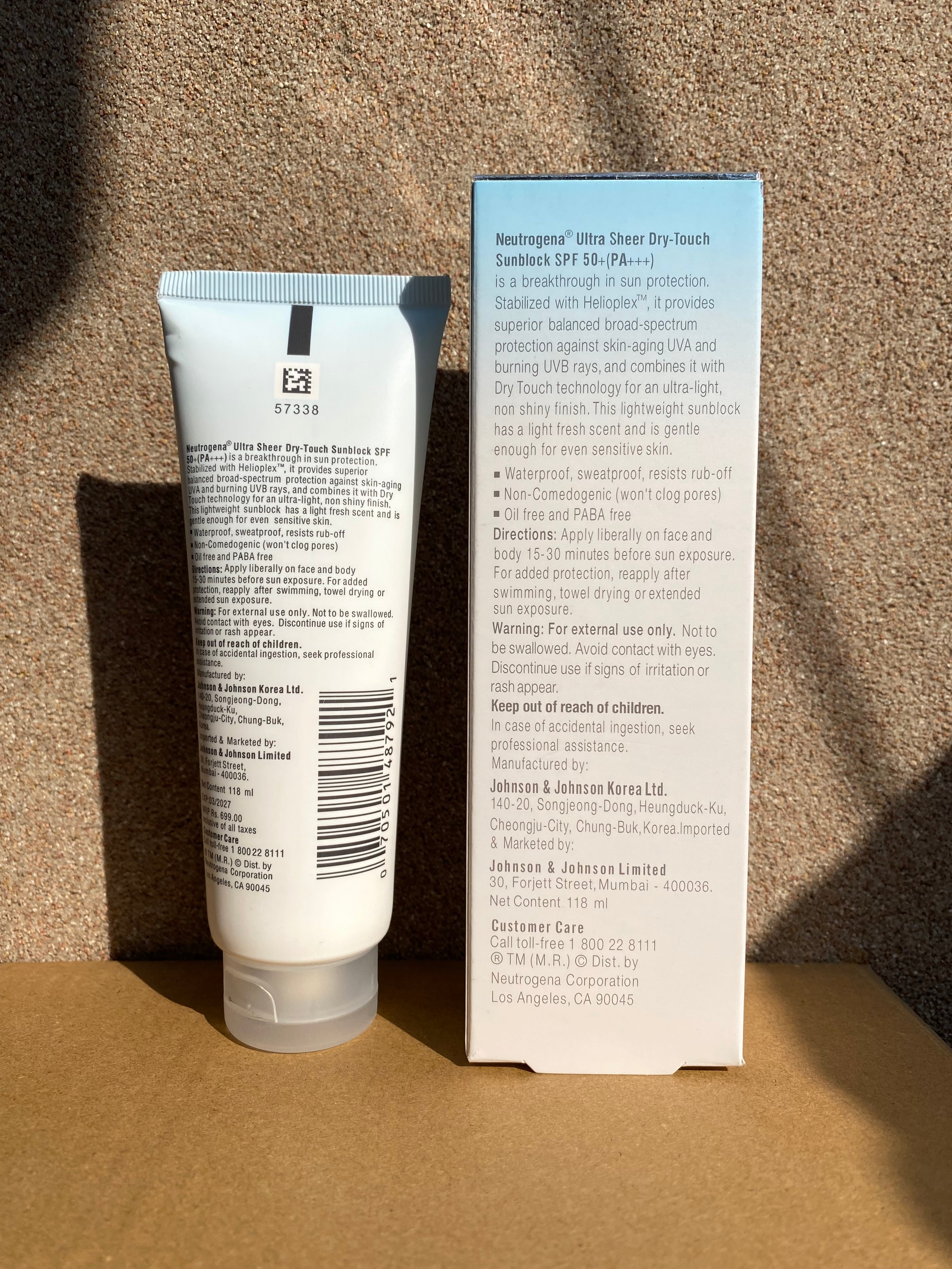 Neutrogena Ultra Sheer Dry Touch Sunblock  SPF 50+  (large size ) - Classy Touch Pk