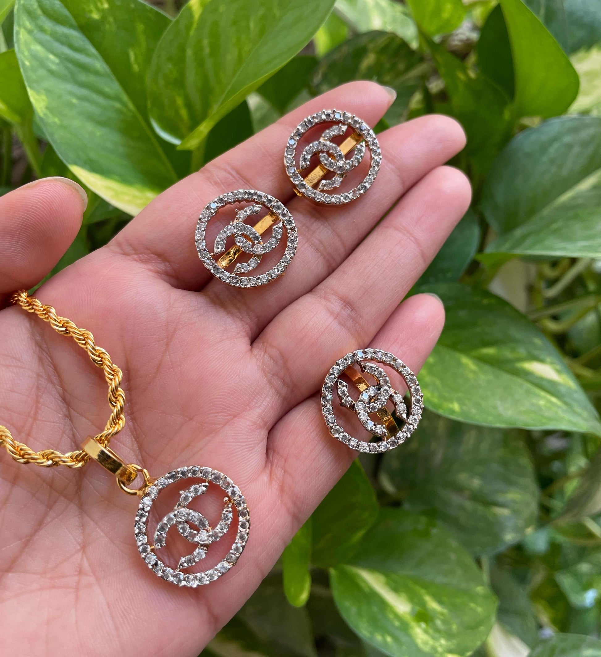 Gold Plated Pendant Set with Ring